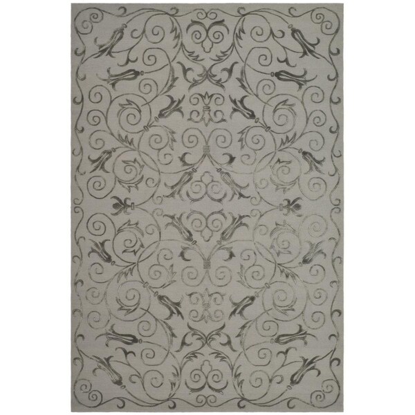 Safavieh Tibetan Hand Knotted Medium Rectangular Area RugPewter 6 x 9 ft. - TB417Y-6