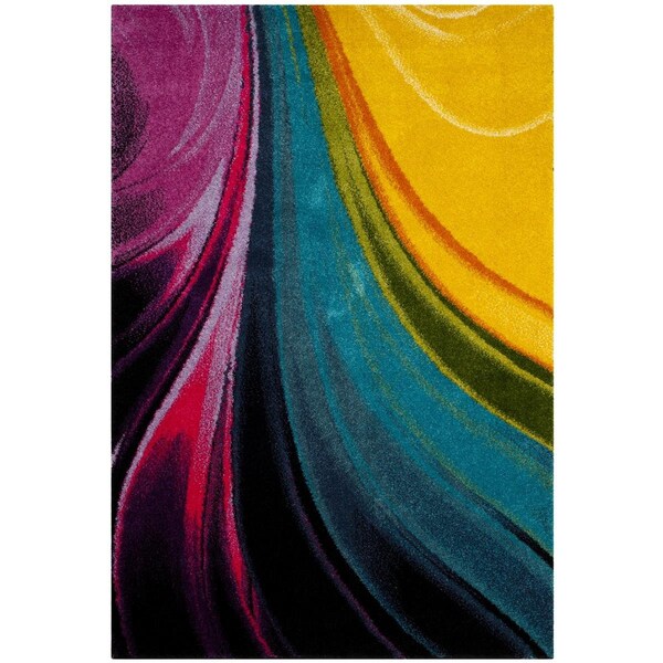 Safavieh Fiesta Shag Small Rectangle Area Rug, Multicolor - 3 x 5 ft. - FSG372M-3