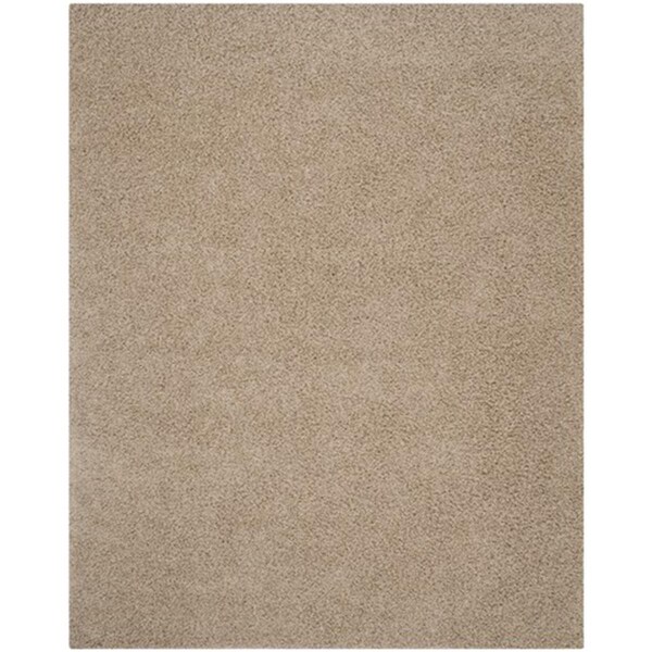 Safavieh Athens Shag Power Loomed Small Rectangle Rug- Beige- 4 x 6 ft. - SGA119G-4