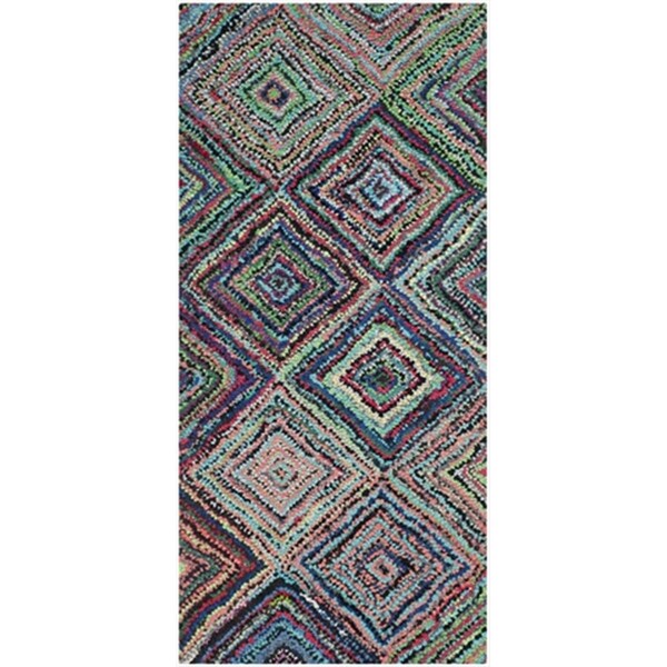Safavieh 2 ft. 3 in. x 5 ft. Runner Contemporary Nantucket Multicolor Hand Tufted Rug - NAN317A-25