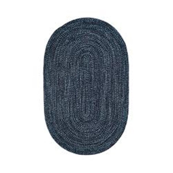Work-Of-Art 30 x 50 in. Chenille Reversible Rug - Smoke & Navy Tweed - WO2635555