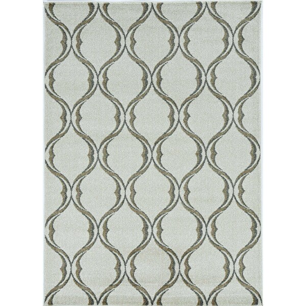 Homeroots 39 x 59 in. Sand Polypropylene Rug - 375014