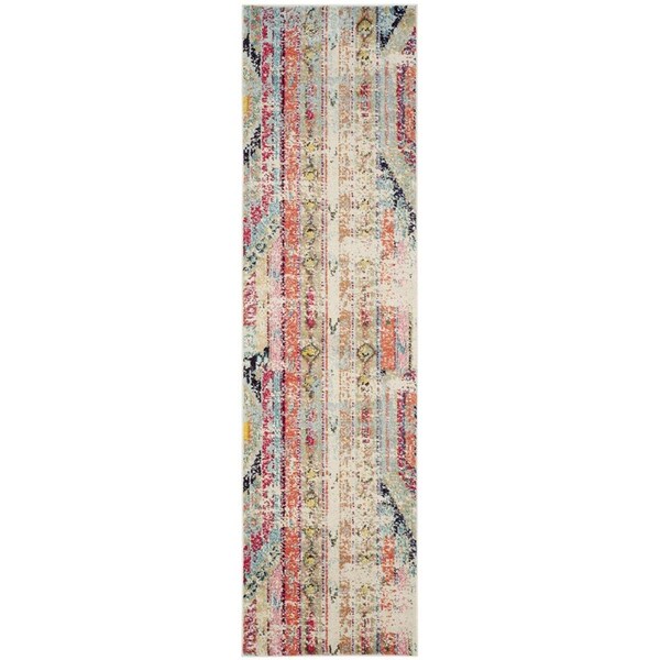 Flowers First 2 ft. 2 in. x 10 ft. Monaco Power Loomed Runner Rug, Multi Color - FL1909658
