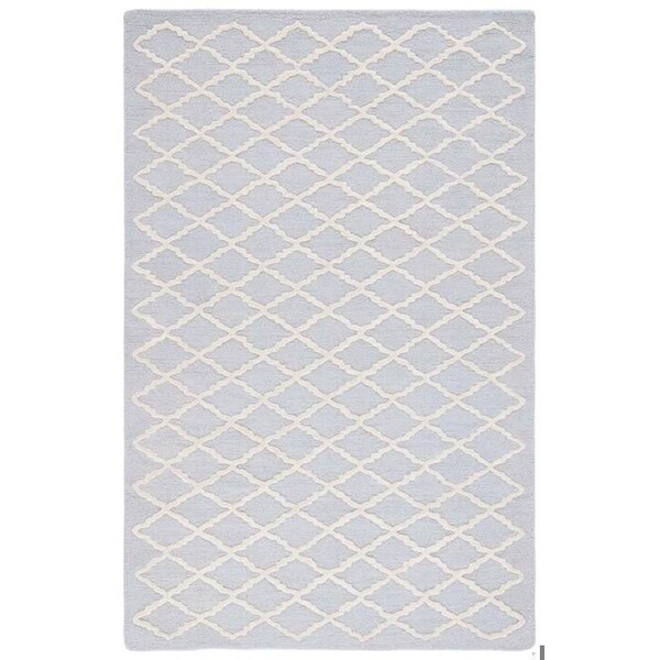 Safavieh Cambridge Hand Tufted Runner Rug- Light Blue - Ivory- 2 ft. 6 in. x 10 ft. - CAM137A-210