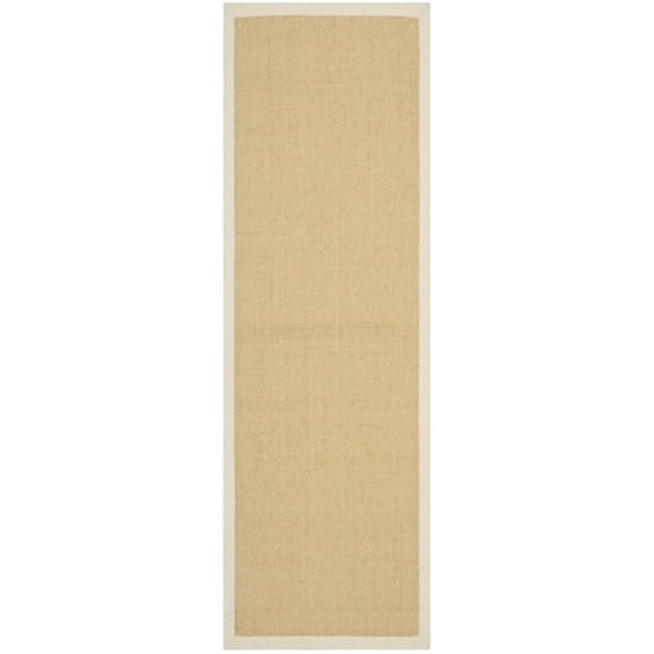 Safavieh Natural Fiber Power Loomed Runner Rug- Maize - Wheat- 2 ft. 6 in. x 10 ft. - NF441K-210