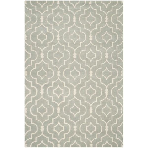 Safavieh Chatham Hand Tufted Rectangle Rug- Grey - Ivory- 2 ft. 3 in. x 5 ft. - CHT736E-25