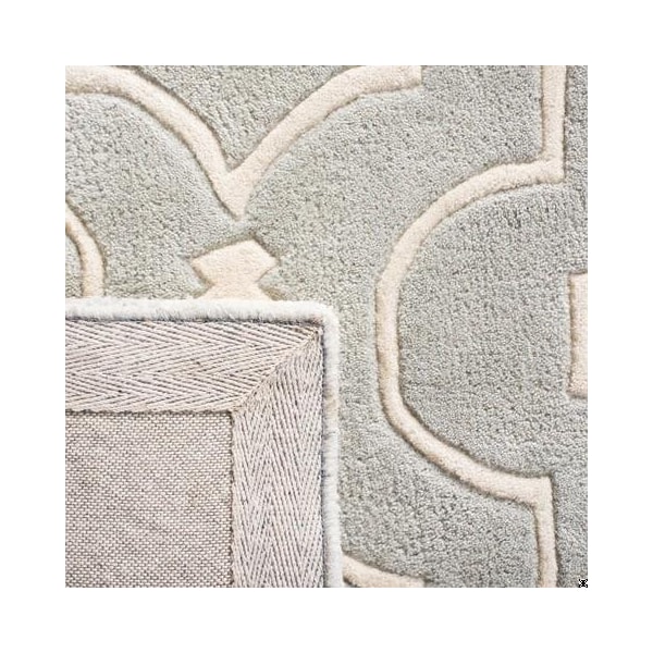 Safavieh Chatham Hand Tufted Rectangle Rug- Grey - Ivory- 2 ft. 3 in. x 5 ft. - CHT736E-25
