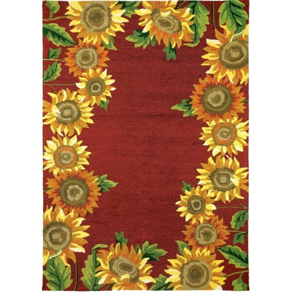 Lovelyhome Homefires Rugs Sunflower Field Area Rug - 3 x 5 ft. - LO2586410