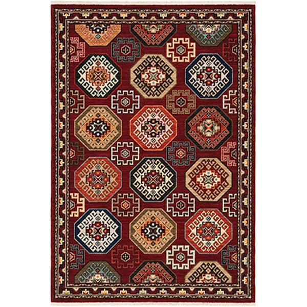 Oriental Weavers 2 ft. x 6 ft. Lilihan Machine Woven Runner RugRed - L091R6060190ST