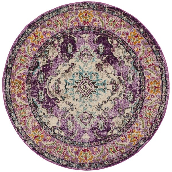 Safavieh Monaco Round Area RugViolet & Light Blue 5 x 5 ft. - MNC243L-5R