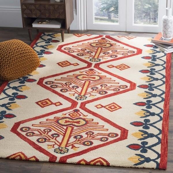 Safavieh 2 x 3 ft. Aspen Hand Tufted Accent Area Rug, Ivory and Multi - APN703A-2
