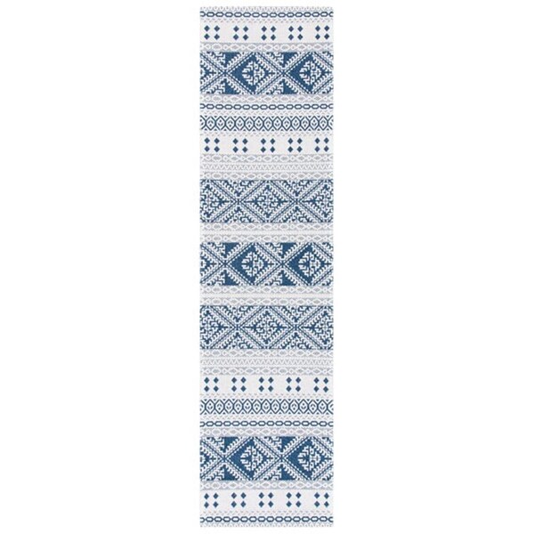 Safavieh 4 x 6 ft. Augustine 400 Rectangle Power Loomed RugNavy & Creme - AGT445N-4