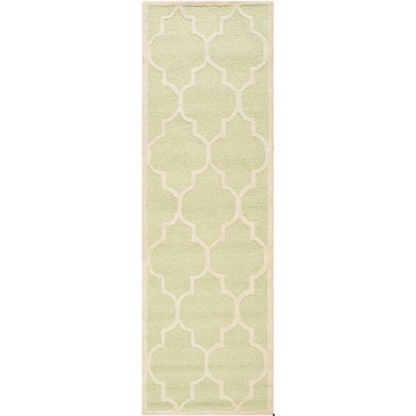 Safavieh Cambridge Hand Tufted Accent Rug, Light Green and Ivory - 2 x 3 ft. - CAM134B-2