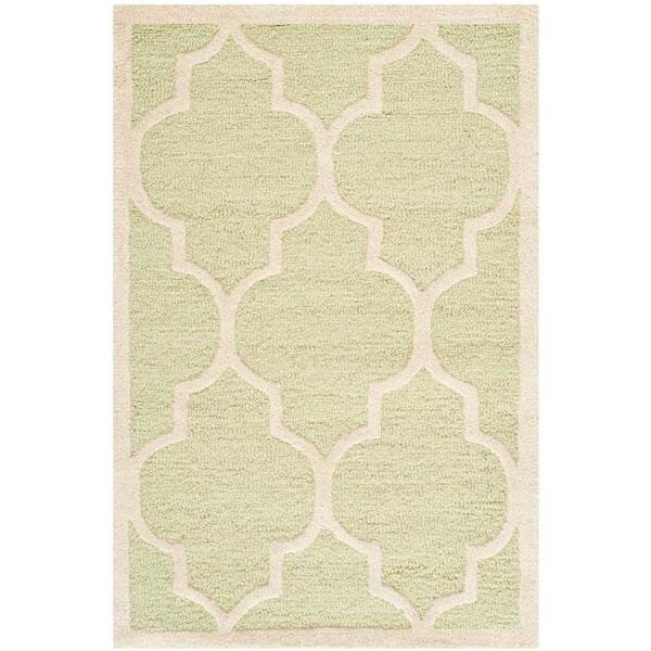Safavieh Cambridge Hand Tufted Accent Rug, Light Green and Ivory - 2 x 3 ft. - CAM134B-2