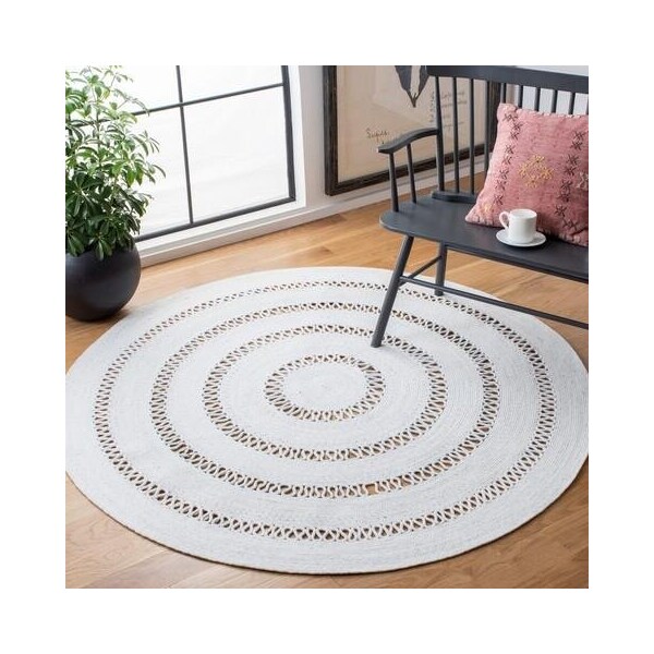 Safavieh 4 x 4 ft. Cape Cod Round Area RugIvory - CAP221A-4R