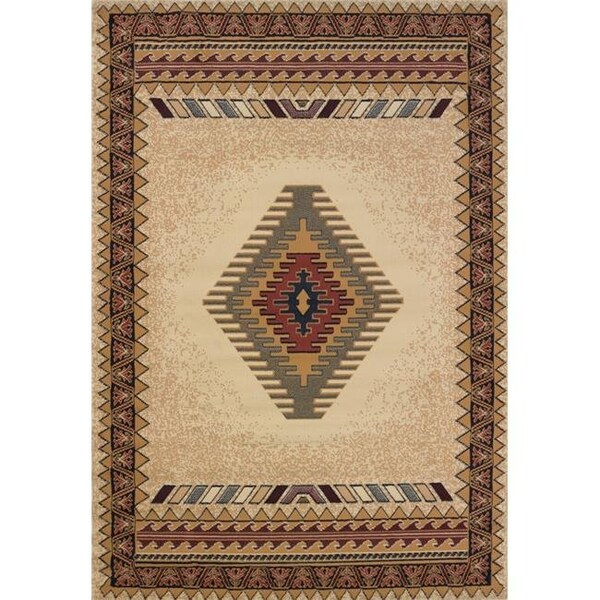 United Weavers United Weavers 940 27034 24 1 ft. 10 in. x 3 ft. Manhattan Tucson Accent Rug; Burgundy - 940 27034 24