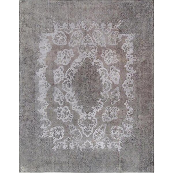 Pasargad Carpets Pasargad Home Vintage Lahore Collection Silver Lamb'S Wool Area Rug- 9 Ft.11 In. X 12 Ft.11 In. - 52120