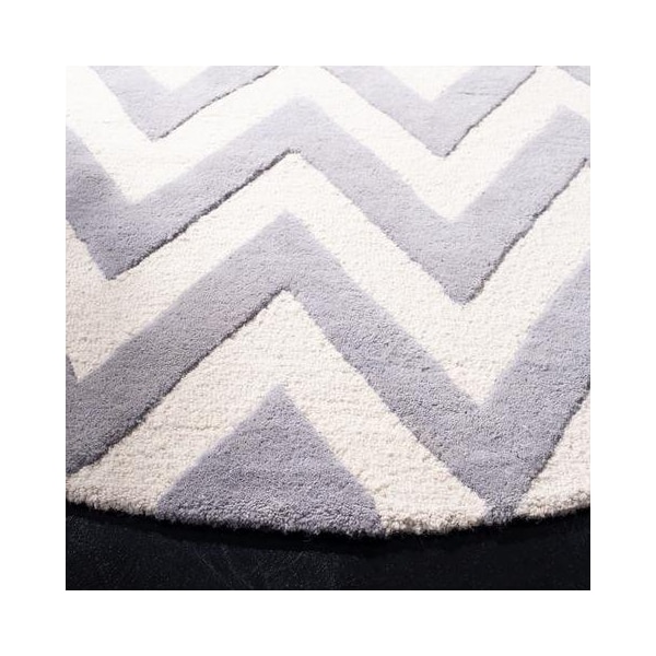 Safavieh Cambridge Hand Tufted Accent Rug- Silver - Ivory- 2 x 3 ft. - CAM139D-2