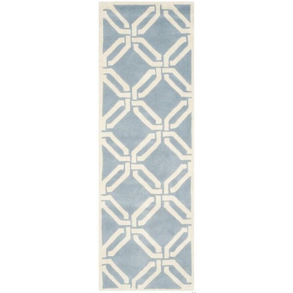 Safavieh Cedar Brook Hand Tufted Rectangle Rug- Blue - Ivory- 2 x 3 ft. - CHT763B-2