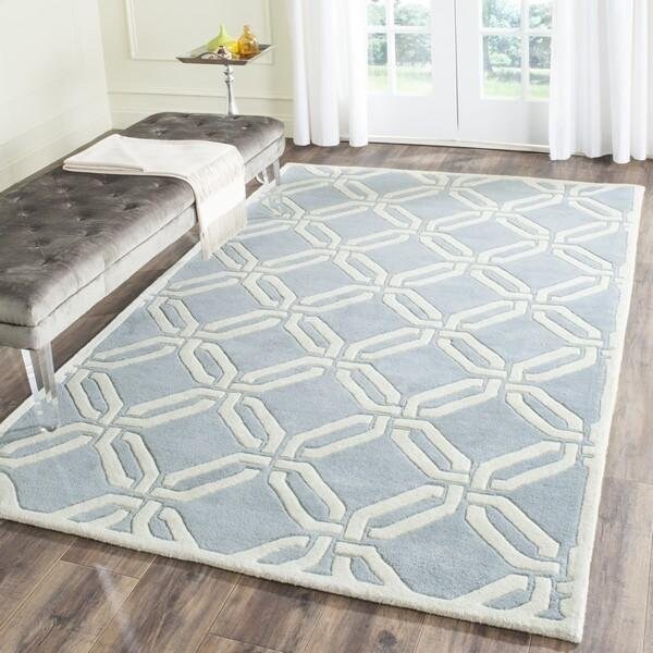 Safavieh Cedar Brook Hand Tufted Rectangle Rug- Blue - Ivory- 2 x 3 ft. - CHT763B-2