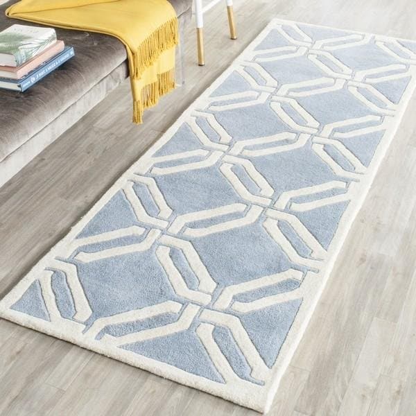 Safavieh Cedar Brook Hand Tufted Rectangle Rug- Blue - Ivory- 2 x 3 ft. - CHT763B-2