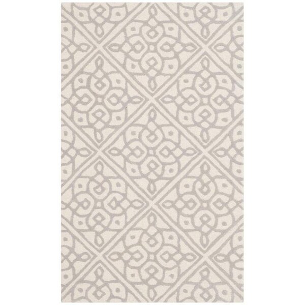 Safavieh 3 x 5 ft. Small Rectangle Cambridge Hand Tufted Rug, Ivory and Grey - CAM731Q-3