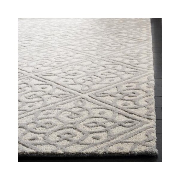 Safavieh 3 x 5 ft. Small Rectangle Cambridge Hand Tufted Rug, Ivory and Grey - CAM731Q-3