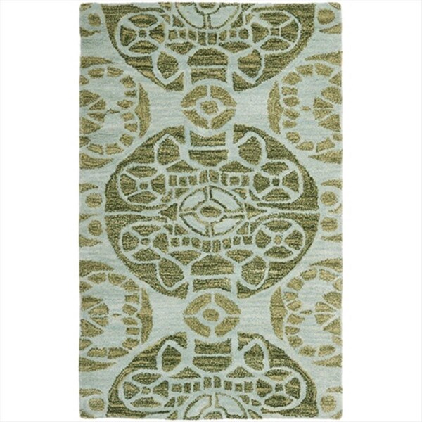 Safavieh 3 x 5 ft. Small Rectangle Contemporary Wyndham Turquoise Hand Tufted Rug - WYD376K-3
