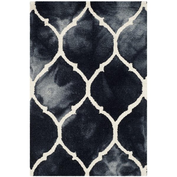 Safavieh 2 x 3 ft. Accent Dip Dye Hand Tufted RugGraphite & Ivory - DDY685J-2