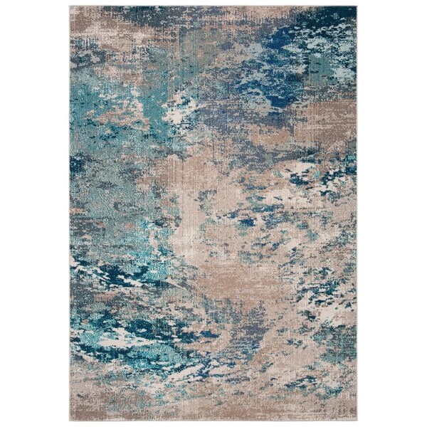 Safavieh Madison Power Loomed Runner Area RugBlue & Grey 2 x 8 ft. - MAD440M-28