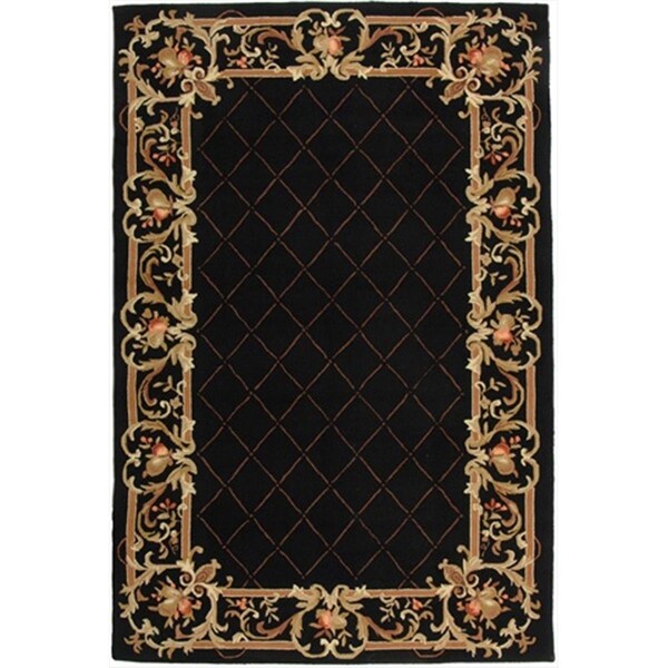 Safavieh 3 ft. x 6 ft. Runner- Transitional Chelsea Black Hand Hooked Rug - HK333B-36