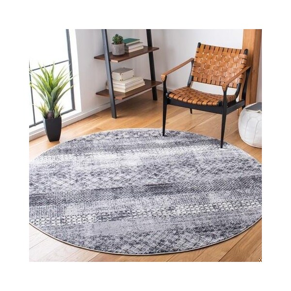 Safavieh 9 x 12 ft. Amelia 700 Contemporary Rectangle Power Loomed Rug Gray & Ivory - ALA761F-9