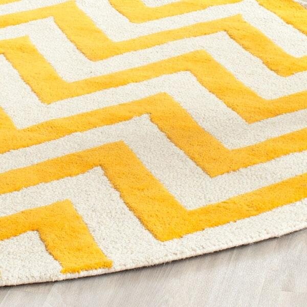 Safavieh Cambridge Hand Tufted Runner Rug- Gold - Ivory- 2 ft. 6 in. x 12 ft. - CAM139Q-212