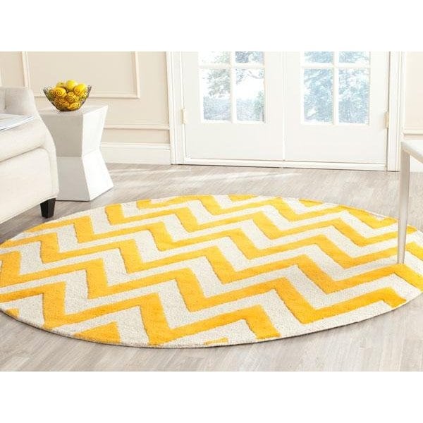 Safavieh Cambridge Hand Tufted Runner Rug- Gold - Ivory- 2 ft. 6 in. x 12 ft. - CAM139Q-212