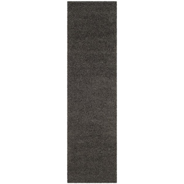 Safavieh 2 ft. 3 in. x 8 ft. SGA-Athens Shag Rectangle Machine Made Rug Dark Grey - SGAS119C-28