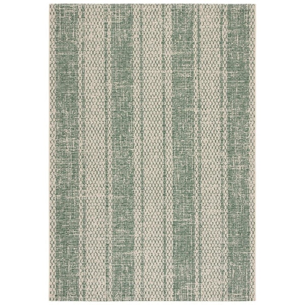Safavieh 2 ft. x 3 ft.-7 in. Courtyard Rectangle Area Rug Beige & Dark Green - CY6736-32212-2
