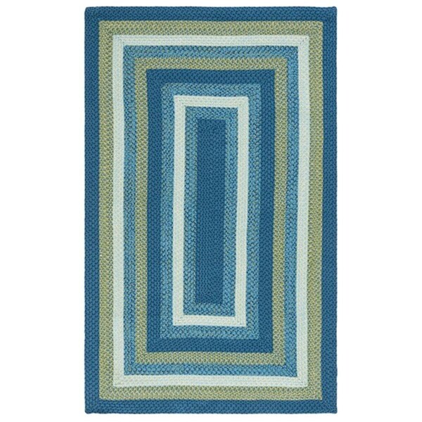 Safavieh 2 ft.-3 in. x 8 ft. Braided Runner Hand Woven Rug Aqua & Green - BRA230J-28