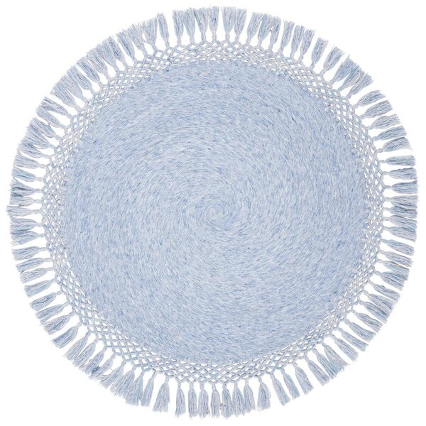 Safavieh 3 x 3 ft. Sahara 400 Round Area Rug - Blue Denim - SAH490L-3R