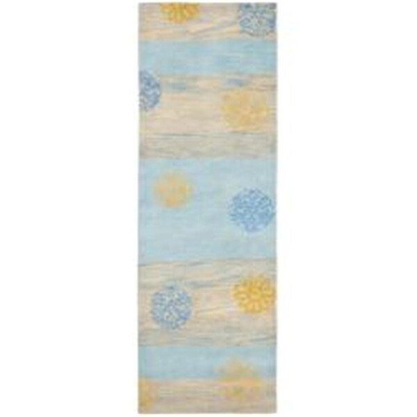 Safavieh 2 ft. 6 in. x 8 ft. Runner Contemporary Soho Blue and Multicolor Hand Tufted Rug - SOH777A-28