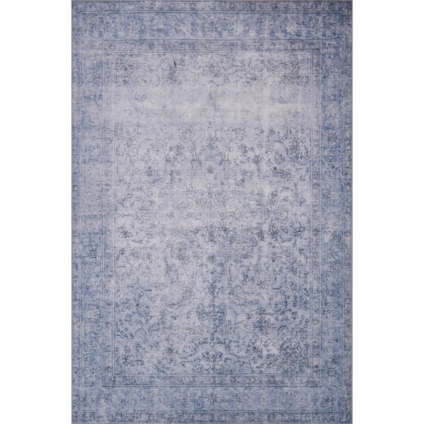 Loloi 1 ft. 6 in. x 1 ft. 6 in. Loren Hand Knotted Rug, Slate - LORELQ-09SL00160S