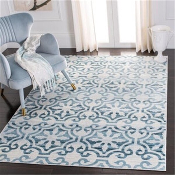Safavieh 3 x 5 ft. Isabella Rectangle Power Loomed RugNavy & Ivory - ISA956N-3