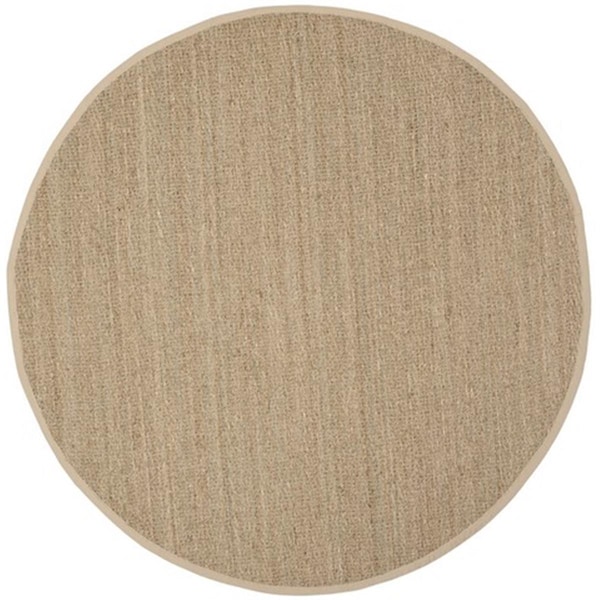 Safavieh Natural Fiber Power Loomed Round Rug- Natural - Beige- 8 x 8 ft. - NF115A-8R