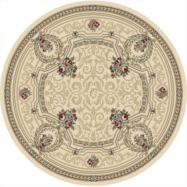 Dynamic Rugs Ancient Garden 7.10 Round 57091-6464 Rug - Ivory - ANR8570916464