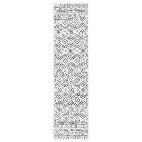 Safavieh Tunisia Power Loomed Runner Area RugIvory & Black 2 x 8 ft. - TUN737A-28