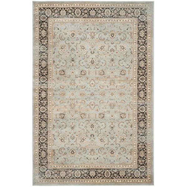 Safavieh Vintage Power Loomed Rectangle Rug, Light Blue - Black, 5 Ft. 1 In. X 7 Ft. 7 In. - VTG571H-5