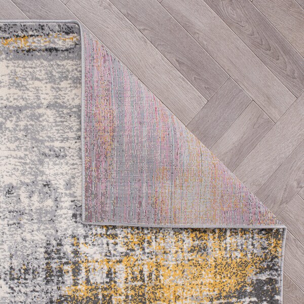 World Rug Gallery Dublin Contemporary Abstract Area Rug 3' 3'' X 5' Yellow - 4053YELLOW3X5