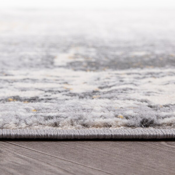 World Rug Gallery Dublin Contemporary Abstract Area Rug 3' 3'' X 5' Yellow - 4053YELLOW3X5