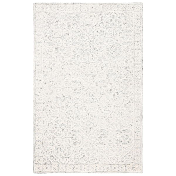 Safavieh 4 x 6 ft. Metro Contemporary Rectangle Area Rug Silver & Ivory - MET857F-4