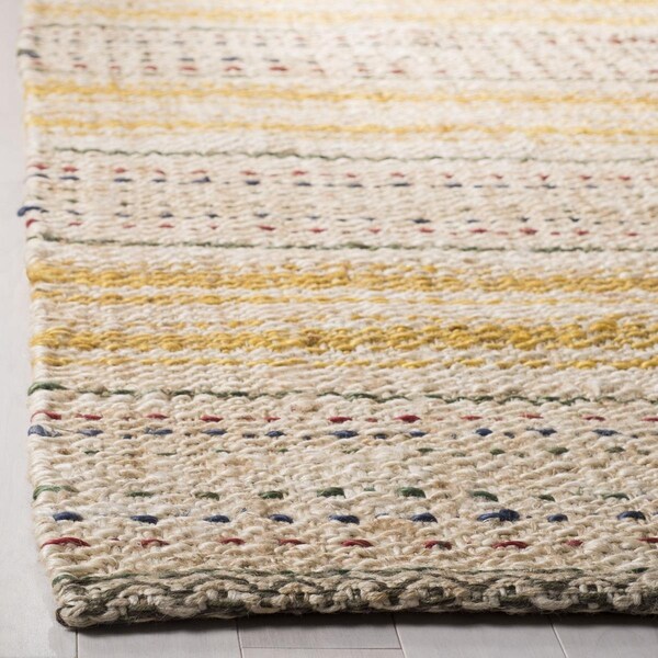 Safavieh Natural Fiber Rustic Rectangle Hand Woven RugsIvory & Gold 6 x 9 ft. - NF202A-6