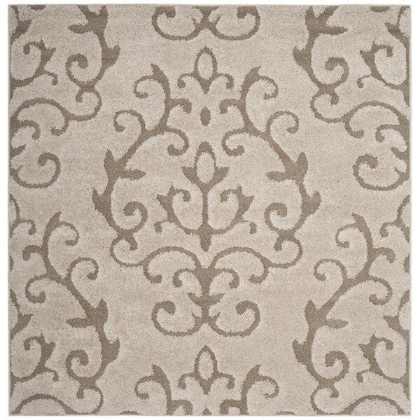Safavieh 6 ft.7 in. x 6 ft.7 in. Power Loomed Square Shag RugCream & Beige - SG470-1113-7SQ